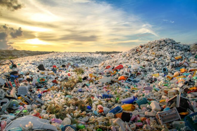 large pile of plastic waste