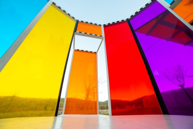 multi-colored panels