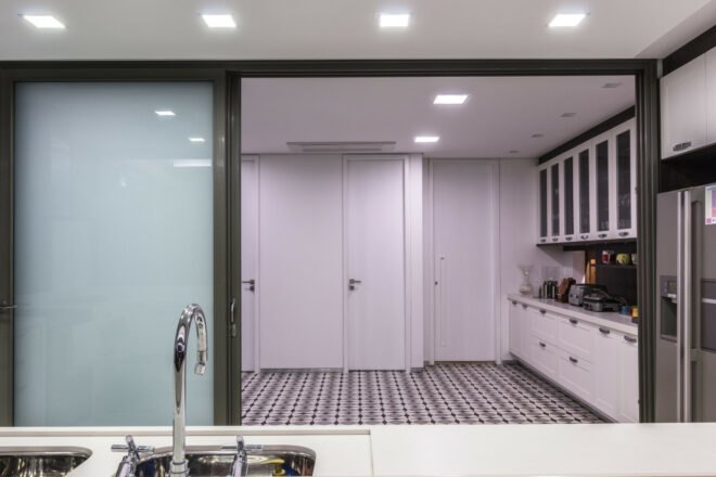 all white kitchen space
