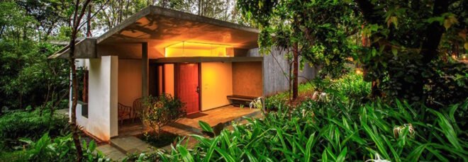 small villa with outdoor seating