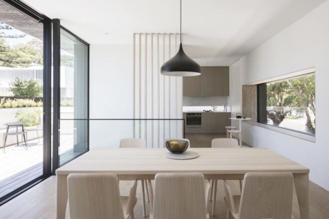 light wood dining table