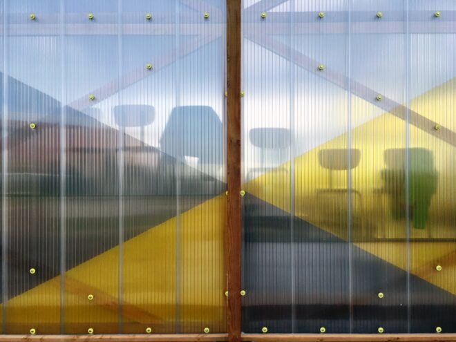 up close image of photo polycarbonate panels
