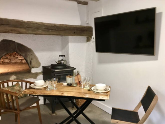 dinette set in tiny home