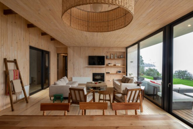 open-plan living and dining area