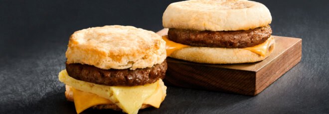 plant-based sausage breakfast sandwiches