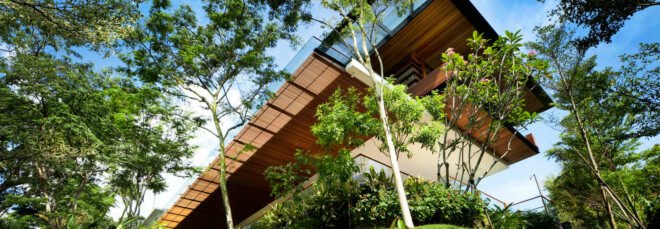 large home with dual levels on green hill