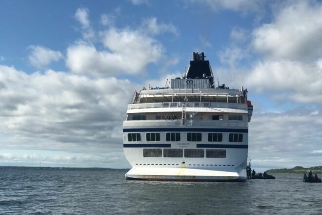 cruise ship on the ocean