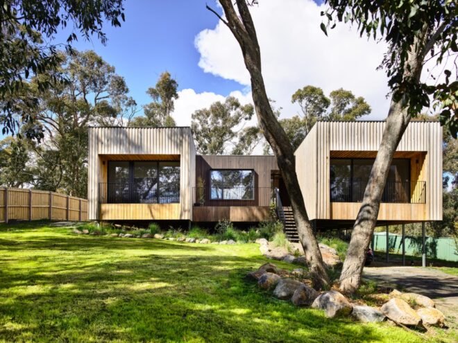timber home elevated off the ground