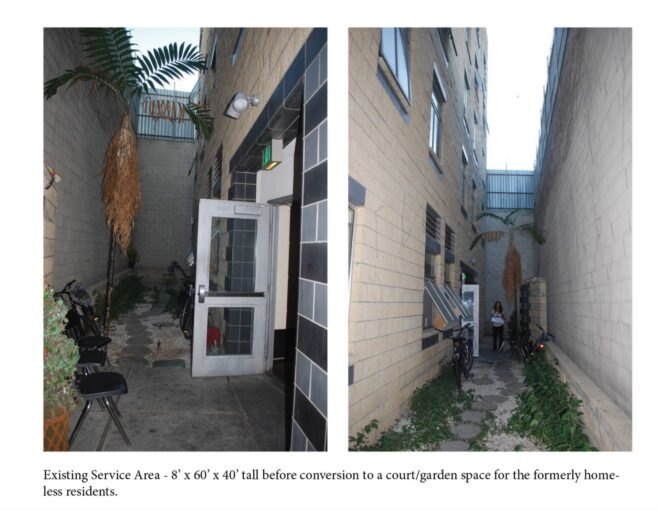 "Before" images of small gray alley