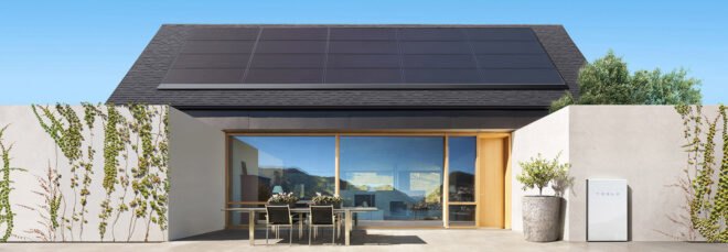 home with solar panels