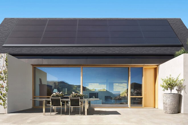 home with solar panels