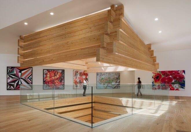 timber atrium in a museum