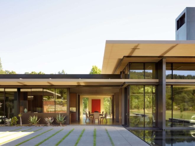outdoor space of large home