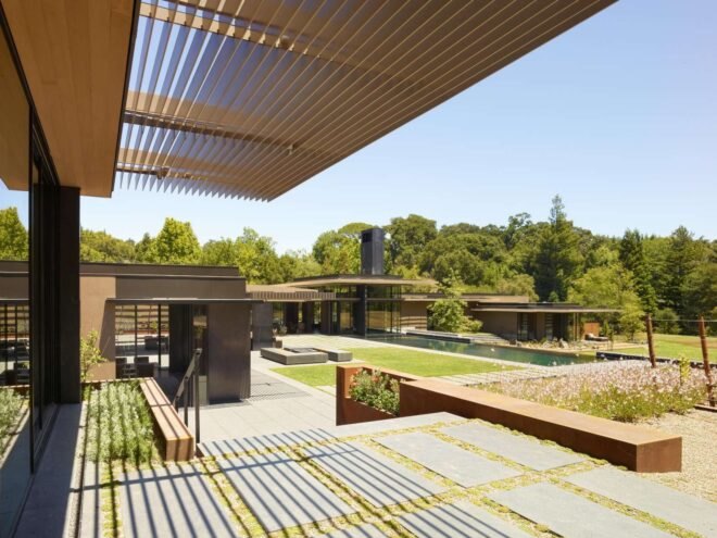 outdoor space of large home