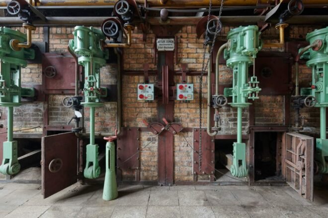 pipes in old industrial room