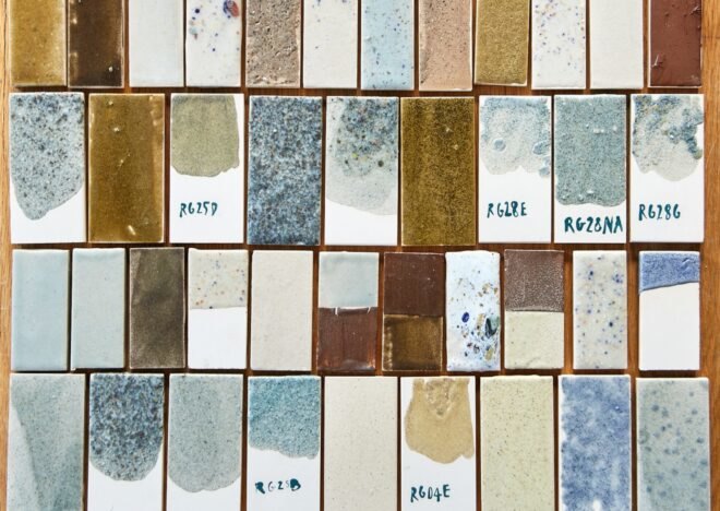 multi-colored ceramic blocks
