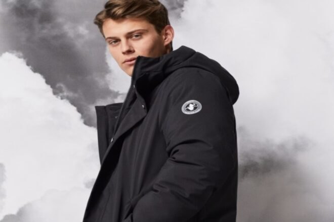 man wearing black jacket
