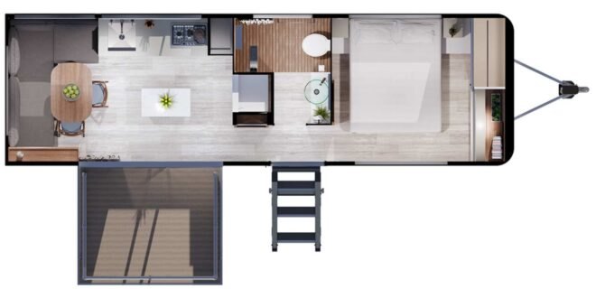 floor plan inside modern rv