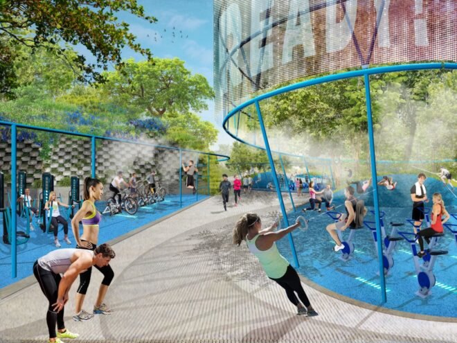 rendering of outdoor gym