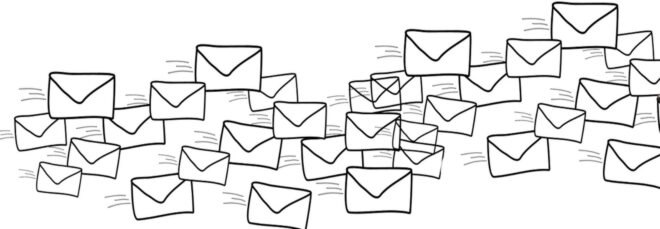hand drawn email envelopes