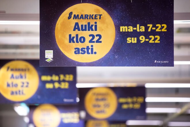 sign for S-Market grocery store