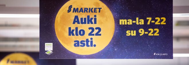 sign for S-Market grocery store