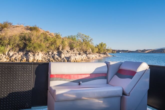 back deck of house boat