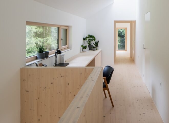interior living area with office space