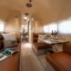 trailer interior with leather benches