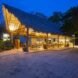 open-air pavilion with jutting out roof