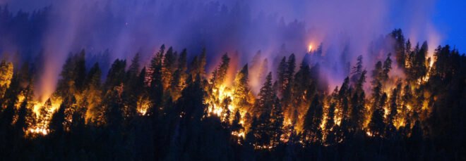 The Happy Camp Complex Fire in the Klamath National Forest in California