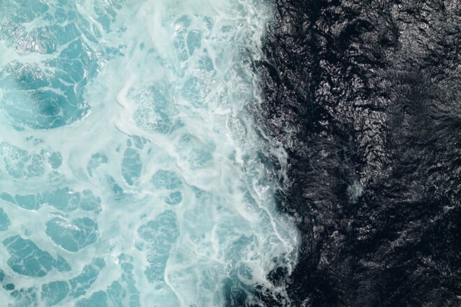 crashing waves of the ocean
