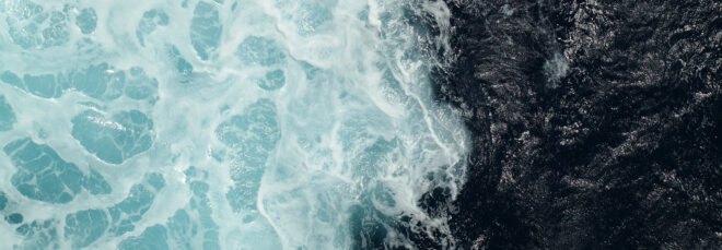 crashing waves of the ocean
