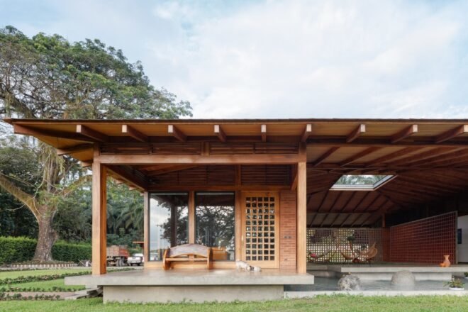 single-story home with patio