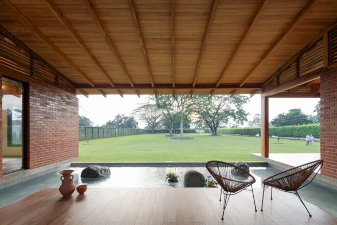 patio with views of green landscape