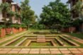 interior garden space with stepped levels