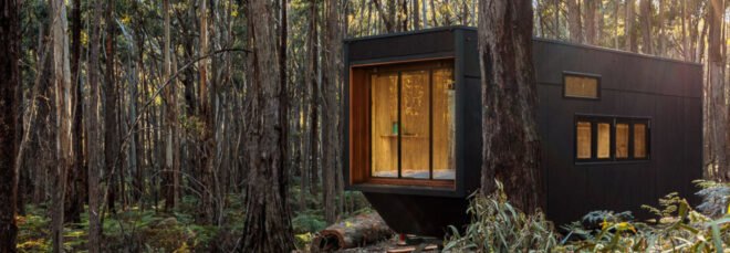 tiny cabin with large window