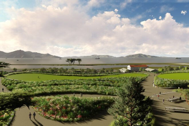 aerial rendering of green spaces and plants