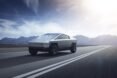 angular gray car driving on highway