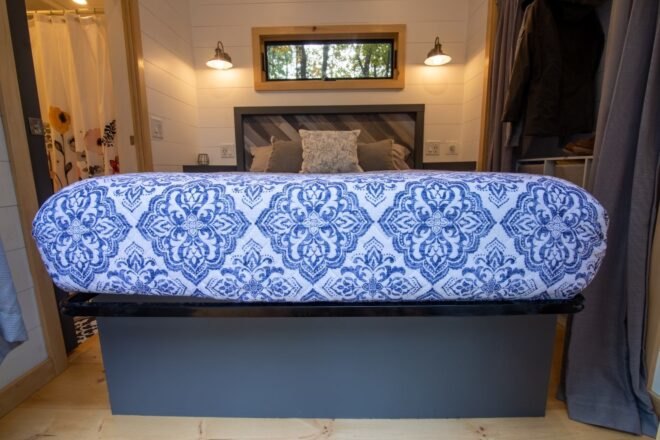 bed that raises to reveal storage space