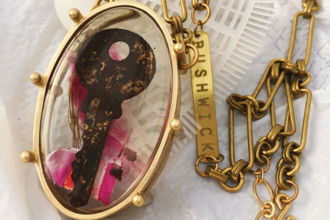 old key in a necklace