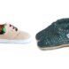 tan and blue vegan toddler shoes