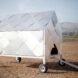 chicken coop with metallic exterior