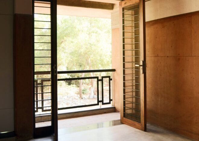 open door leading out to walkway