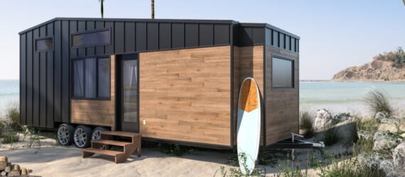 cedar-clad tiny home on wheels