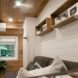 tiny home interior with shiplap walls