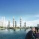rendering of skyscrapers near water