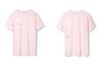 front and back of a pink T-shirt