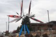 art sculpture made from kayaks