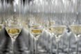 several glasses of champagne
